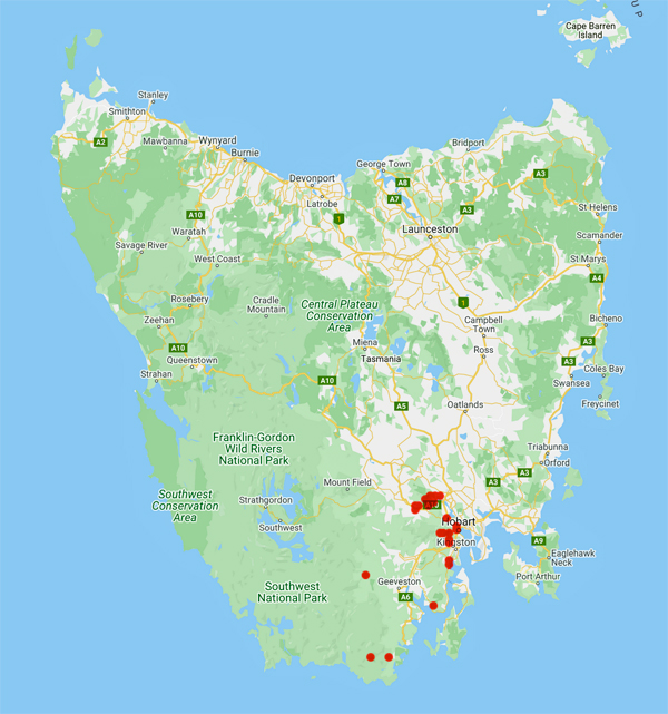 collecting locality map for 'Abbott, F.'