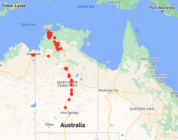 collecting locality map for 'Eddy, N.G.'