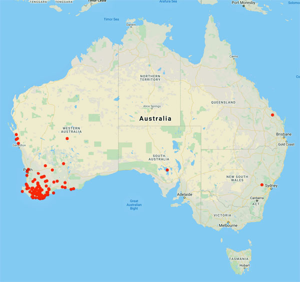 collecting locality map for 'Heberle, R.'