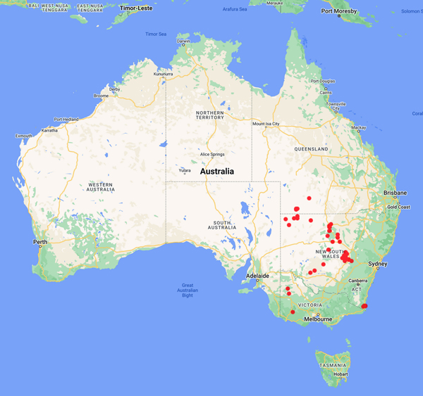 collecting locality map for 'Morton, W.L.'