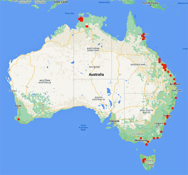 collecting locality map for 'Nagalingum, N.'