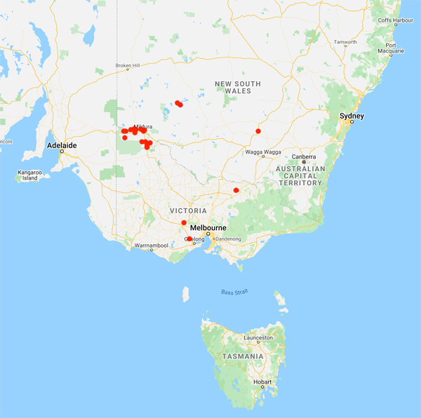 collecting locality map for Zimmer, Walter John