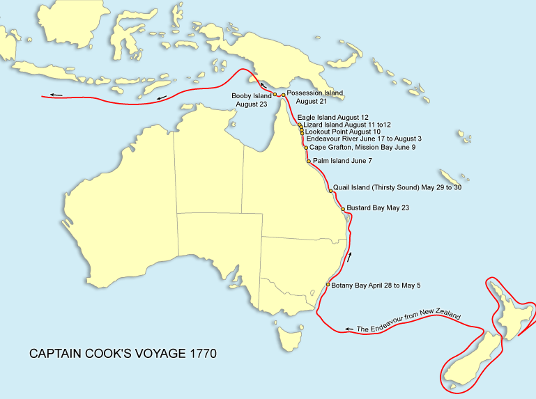 Captain Cook's Voyage - 1770